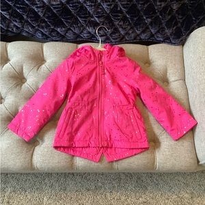 OshKosh B’gosh toddler girls fleece lined raincoat
